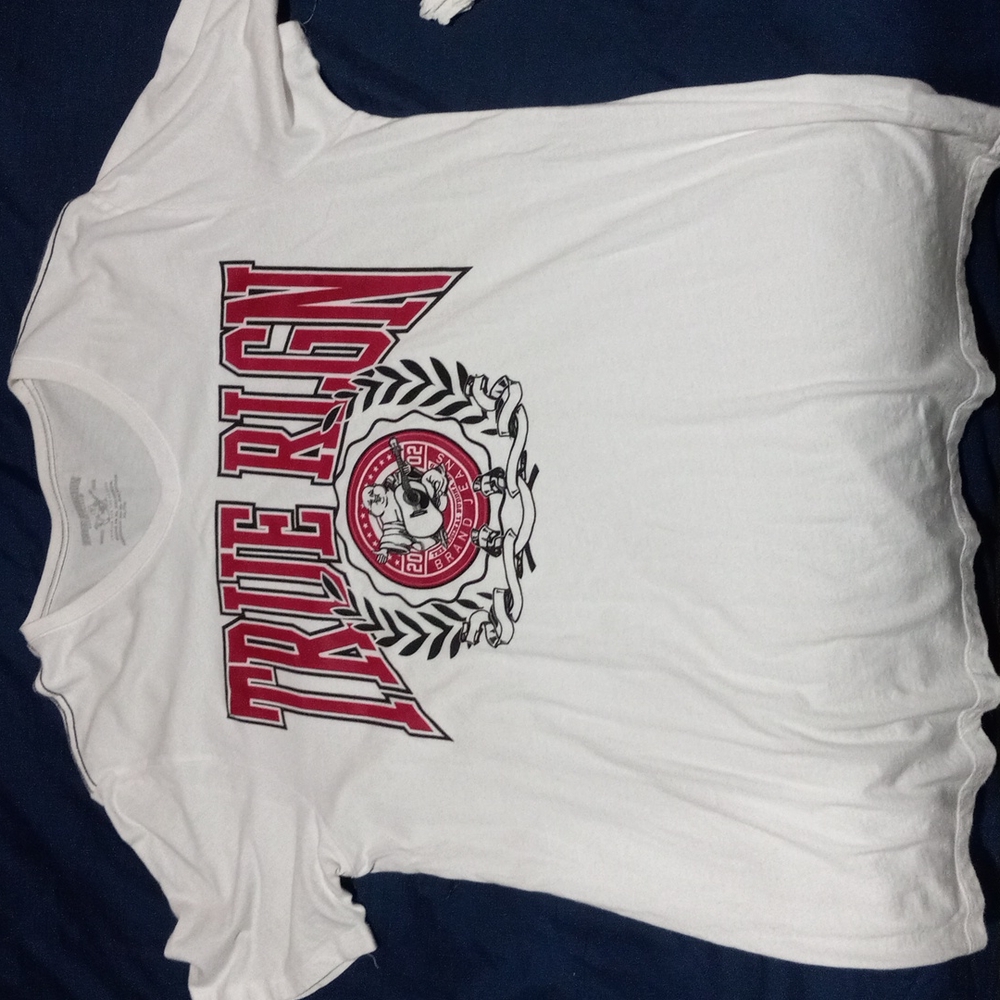 True Religion White V-neck t shirt